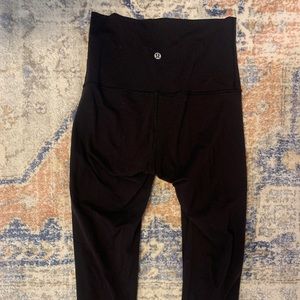 Lululemon Wunder Under Crop High Waist Black Sz 4
